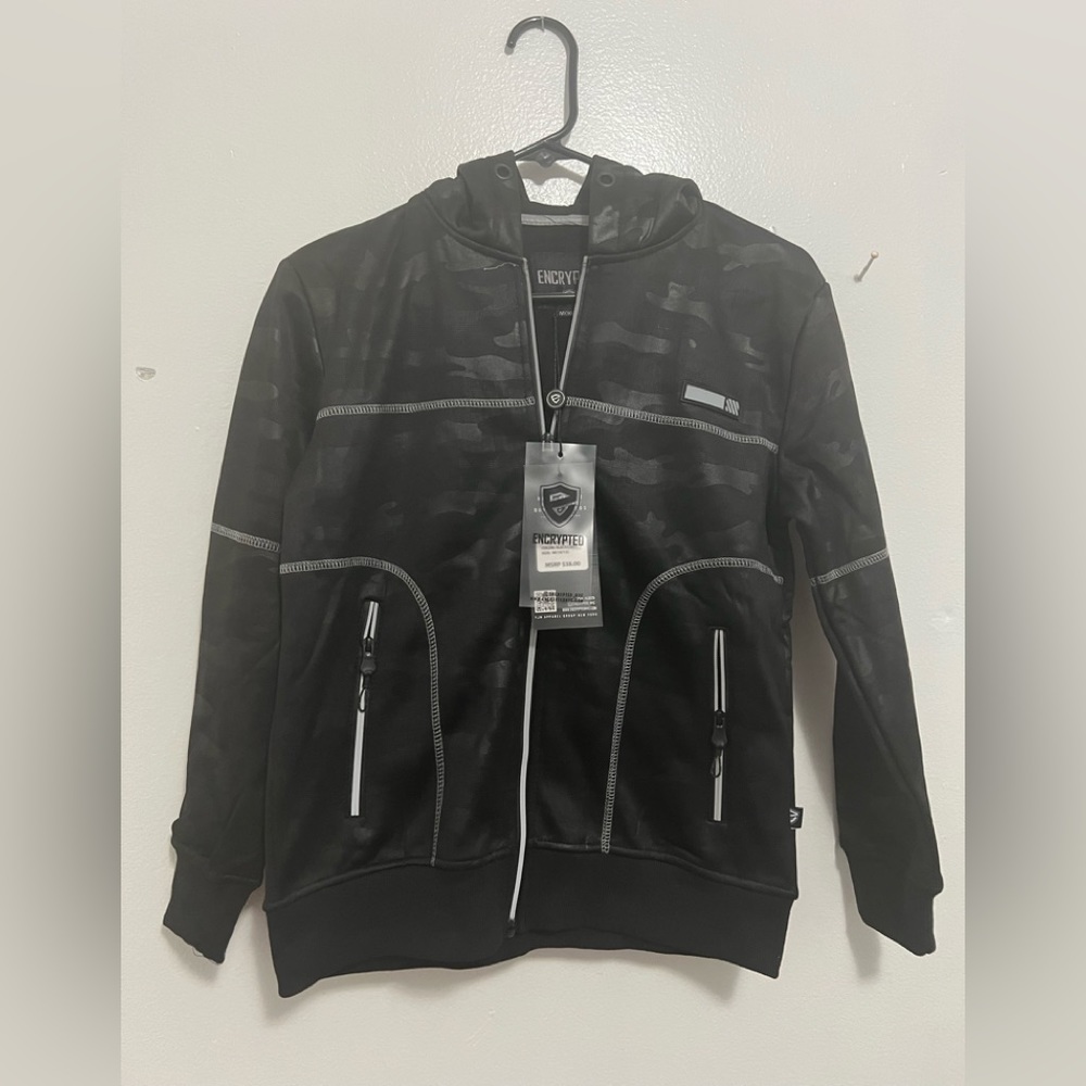 Big Boy’s Encrypted Camouflage Hoodie Jacket